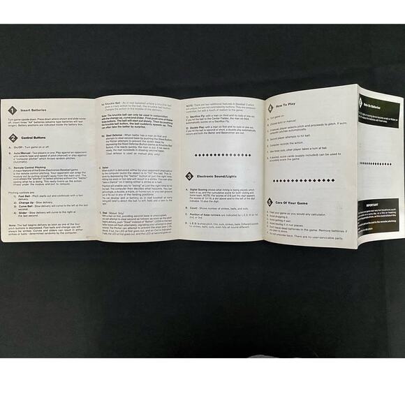 1979 Entex Electronics Baseball 2 Handheld Game and Instructions, Not Working - Picture 8 of 10